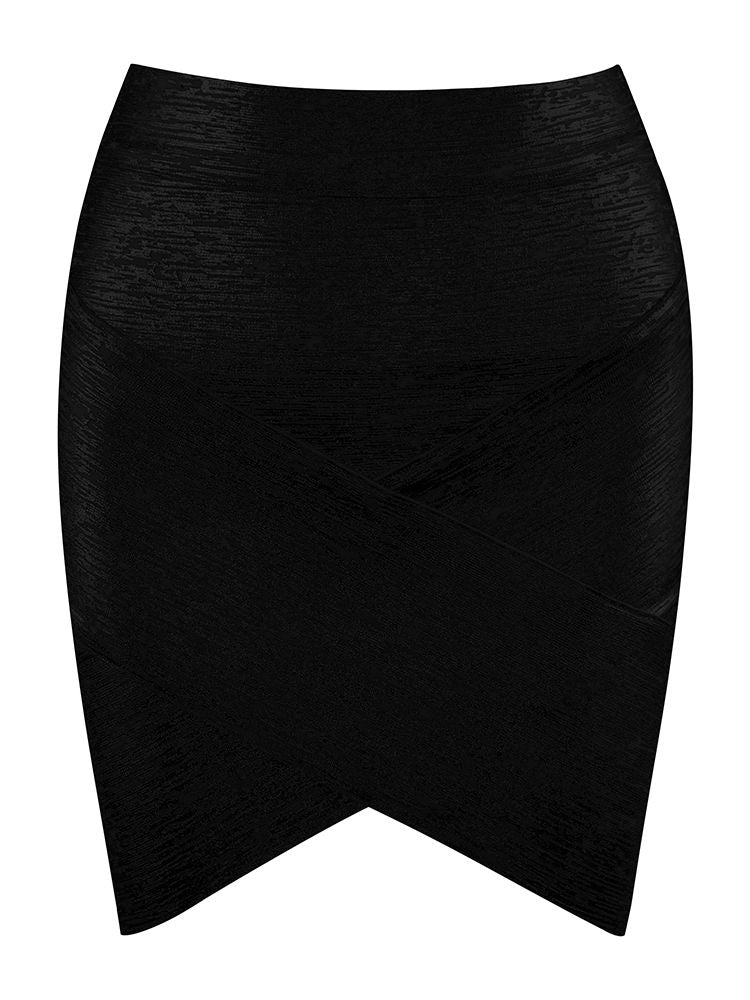 Sexy Black Silver Gold Bandage Skirt High Street