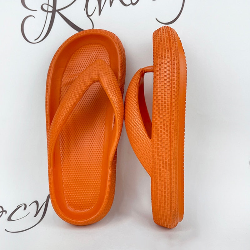 Rimocy Soft Sole EVA Thick Platform Clip Toe Flip Flops