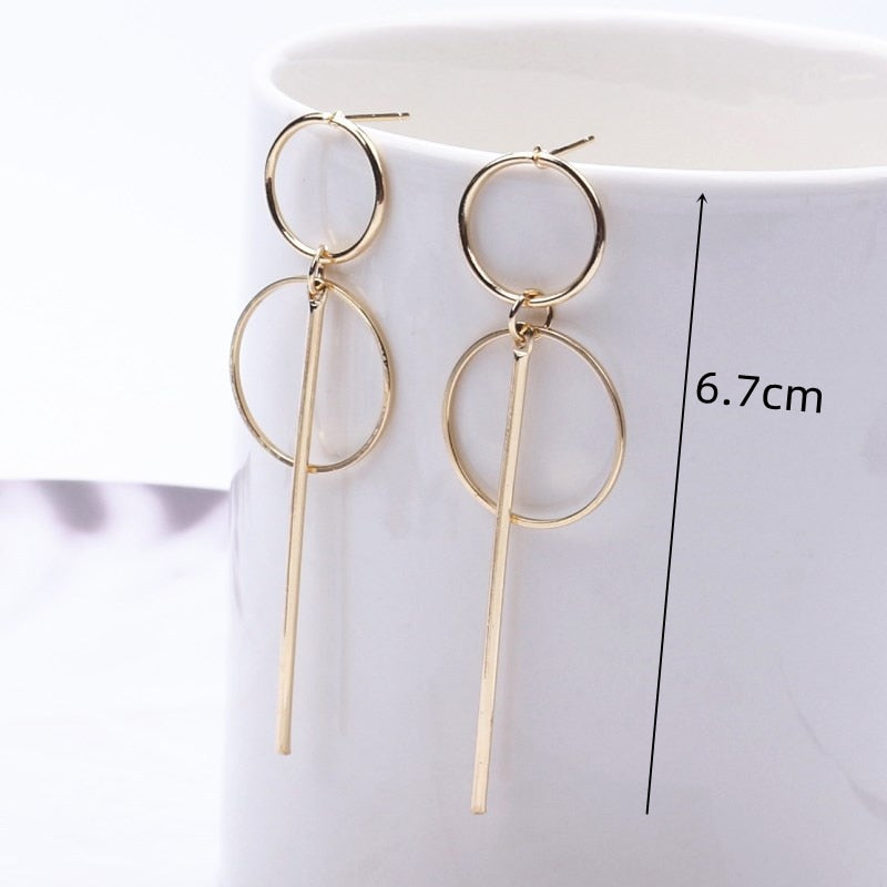 Big Black Flower Hanging Earrings For Women Exaggerated Rock Personality