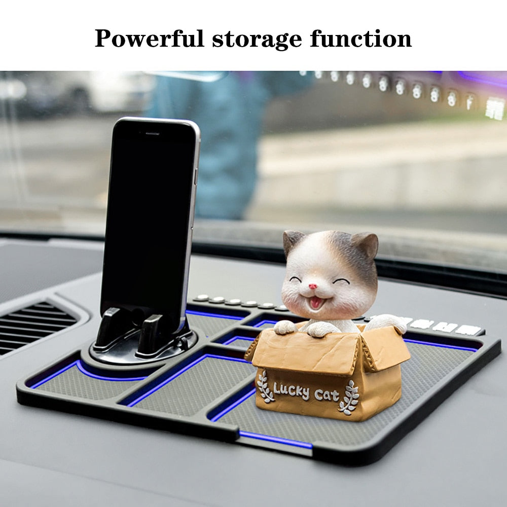 Car Interior Accessories Car Dashboard Anti-Slip Mat Auto Phone Cushion PVC For Mobile Phone Bracket Navigation Storage Cushion