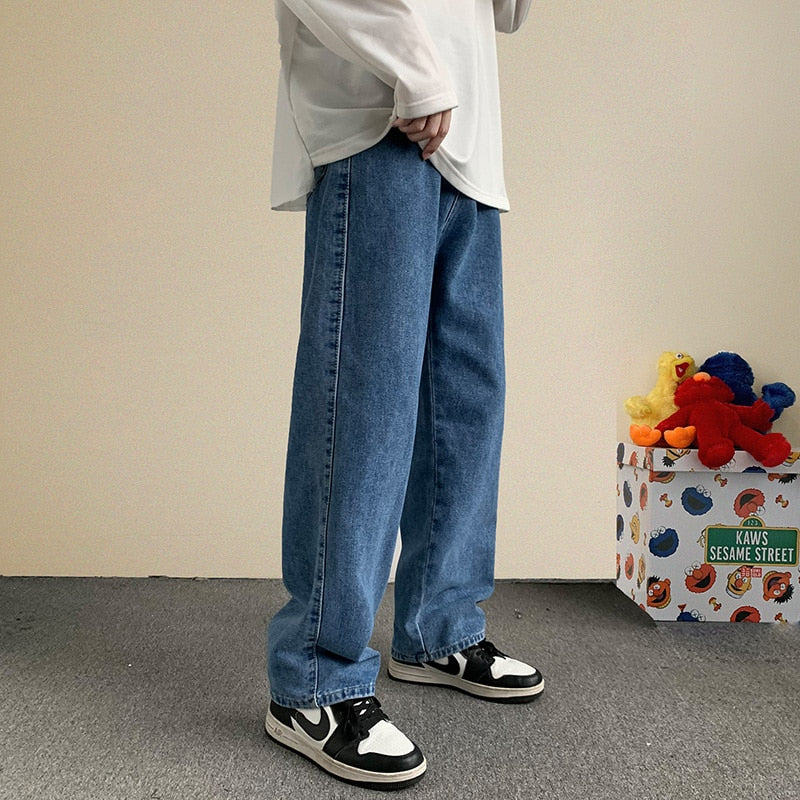 Streetwear Baggy Jeans Loose Straight Wide Leg Pant