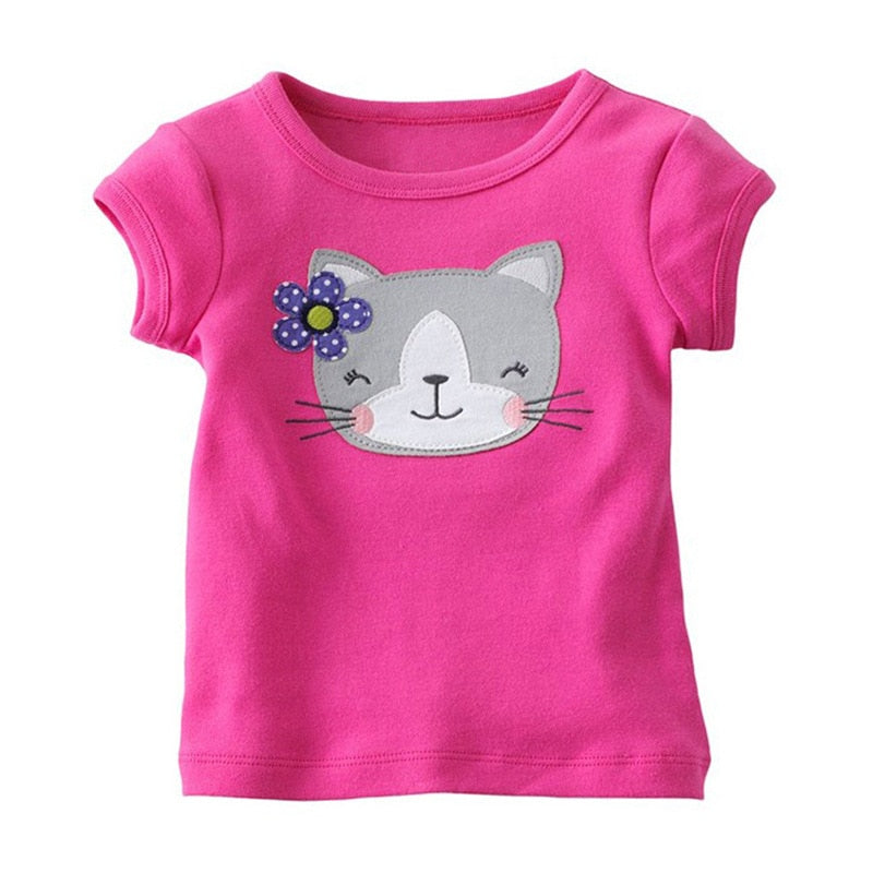 Kids T-shirts Summer Ruffle Sleeve Unicorn Clothes