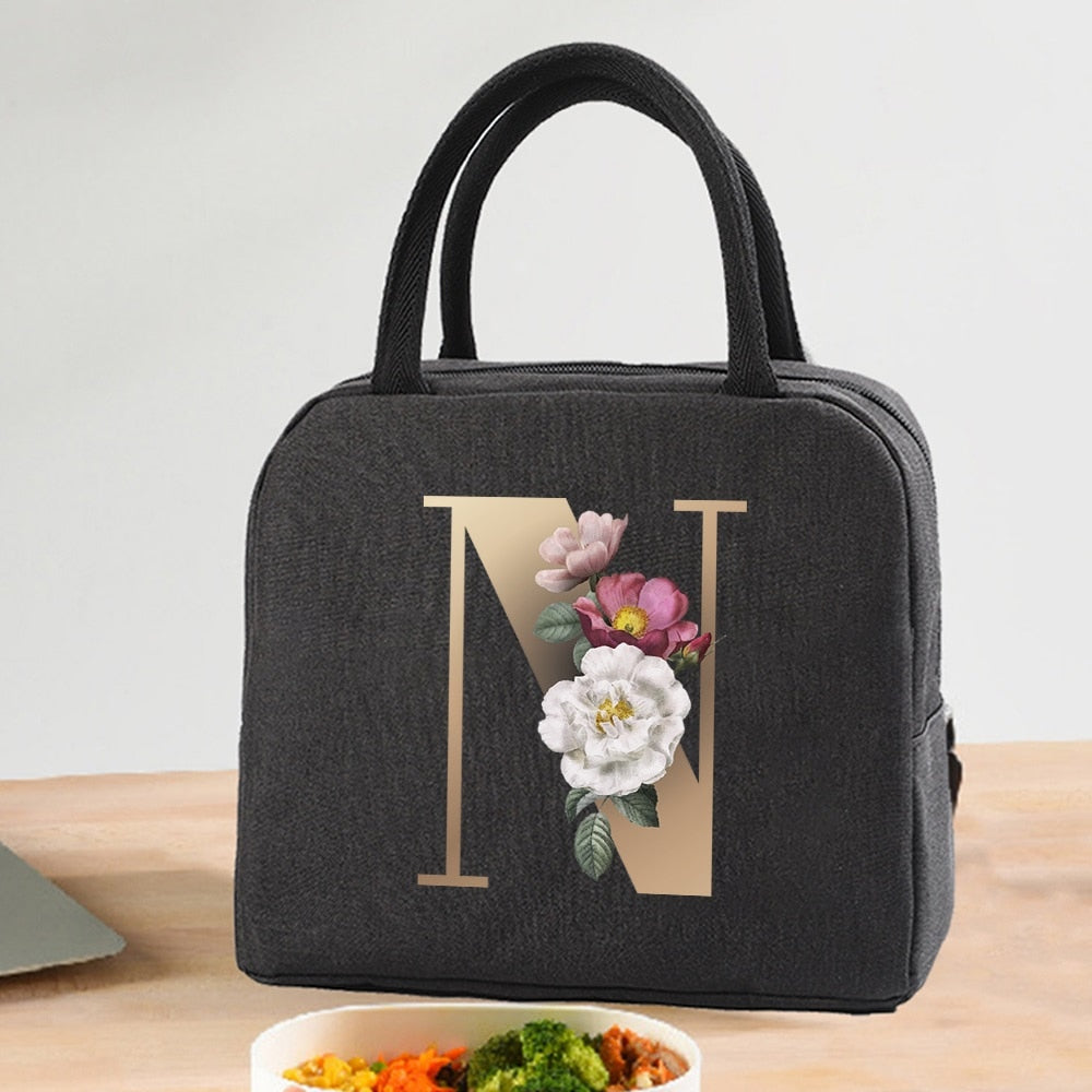 Lunch Bag Cooler Tote Portable Insulated Thermal Canvas Bag Unisex