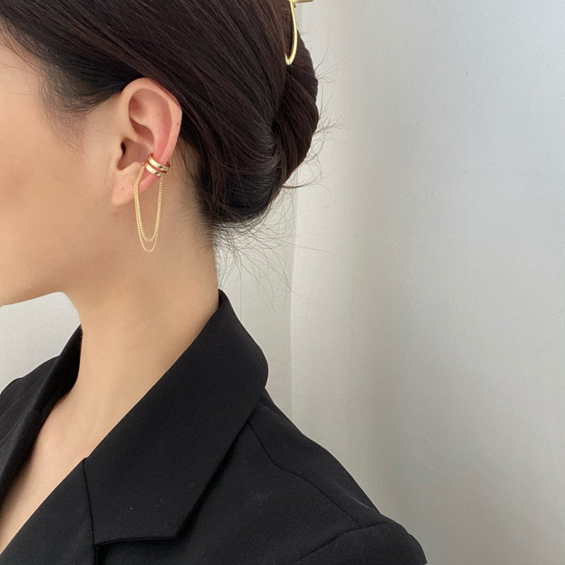 LATS Simple Non-Piercing Ear Cuff Earrings