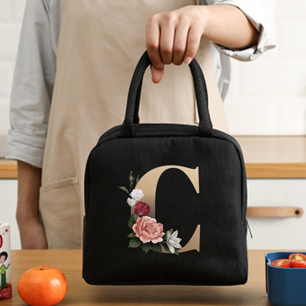Lunch Bag Cooler Tote Portable Insulated Thermal Canvas Bag Unisex