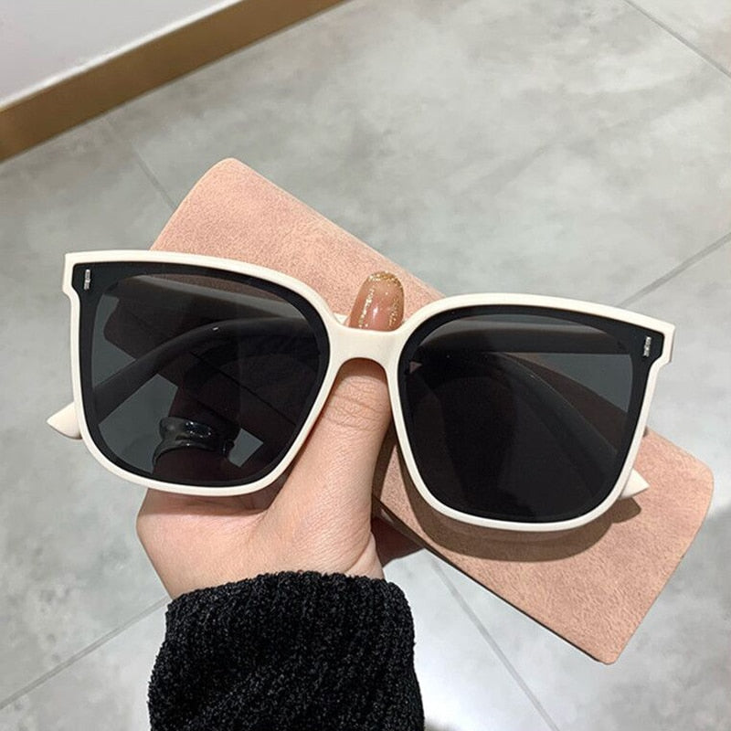 OIMG Vintage Square Sunglasses Women Oversized Sunglass