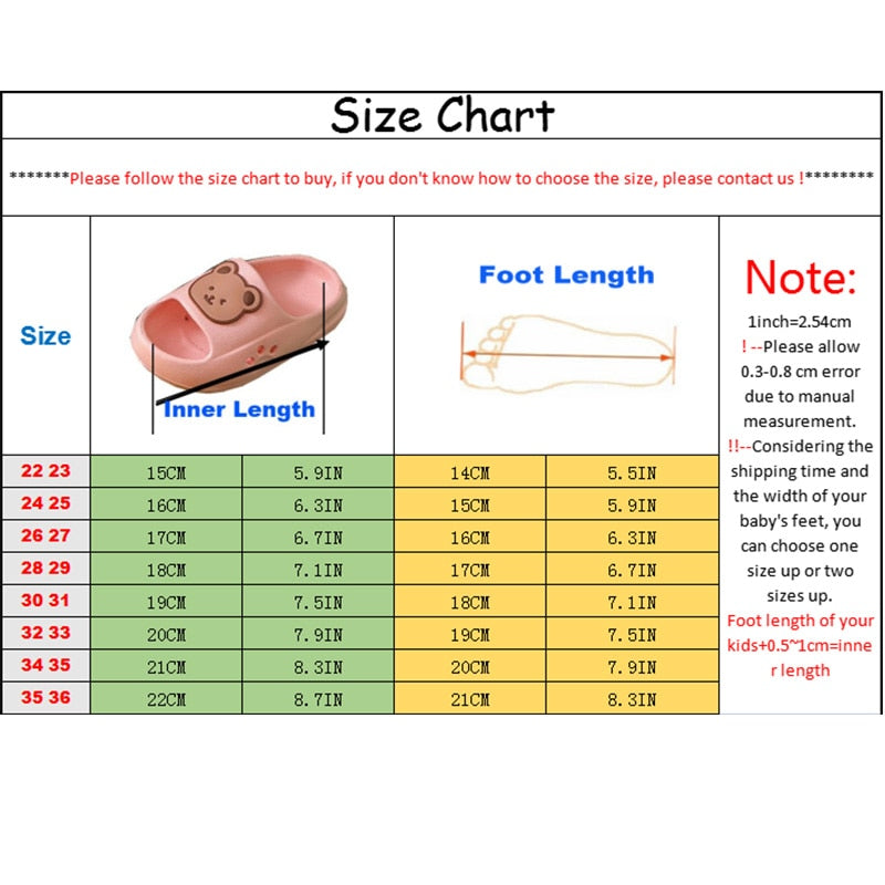 Beach Thick Flip Flops EVA Soft Slippers For Boys Girls