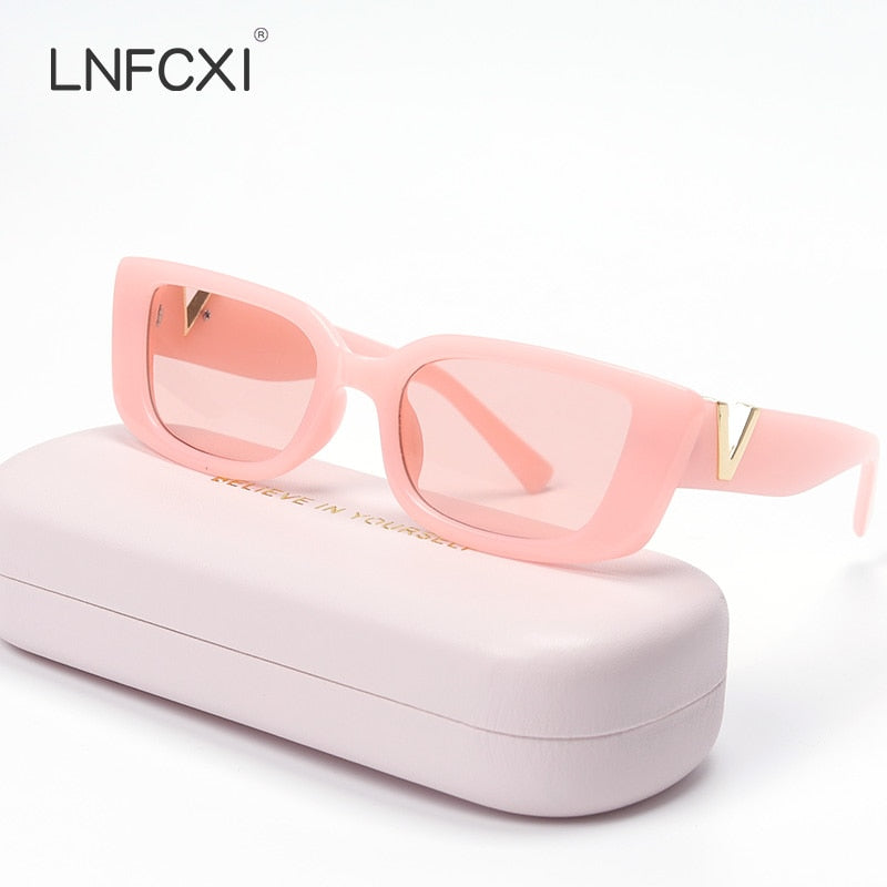 LNFCXI Luxury Retro Small Frame Cat Eye Sunglasses