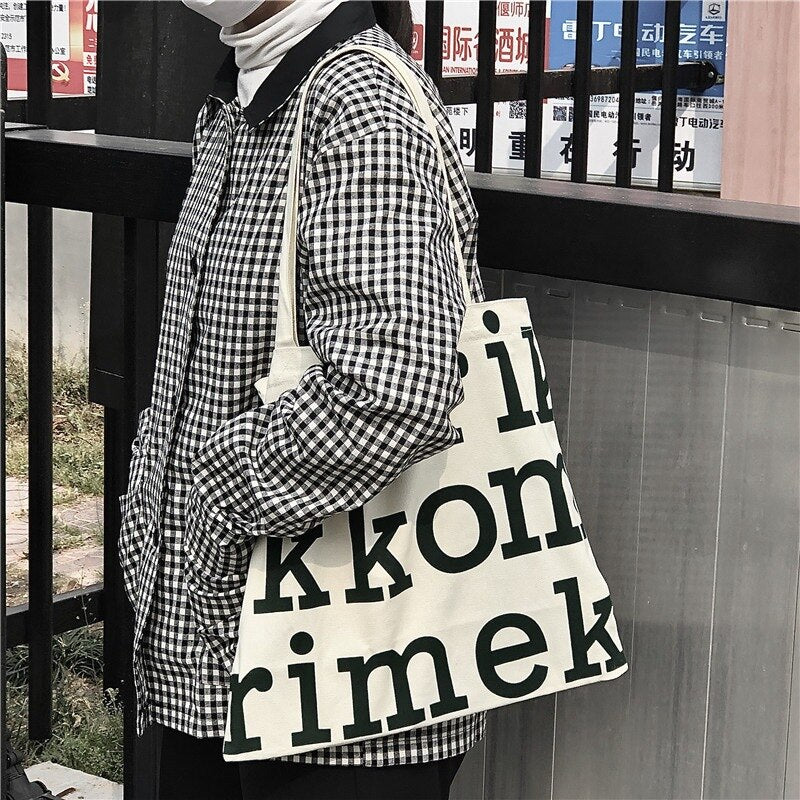 Cheap Casual Large Capacity Shoulder Bags Shopper Canvas