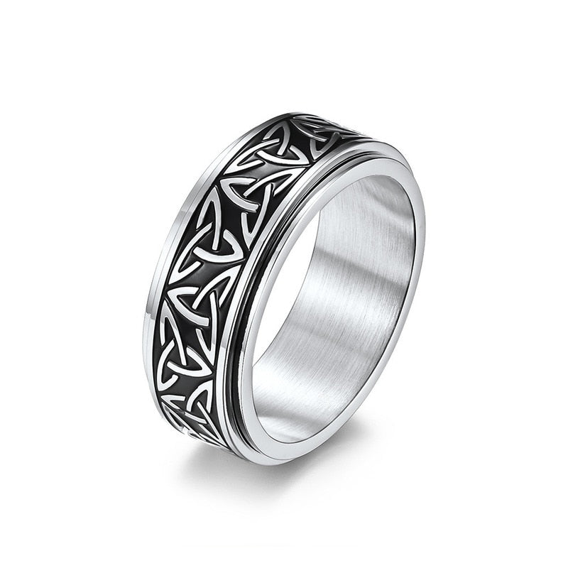 Retro Unique Rotatable Stainless Steel Ring