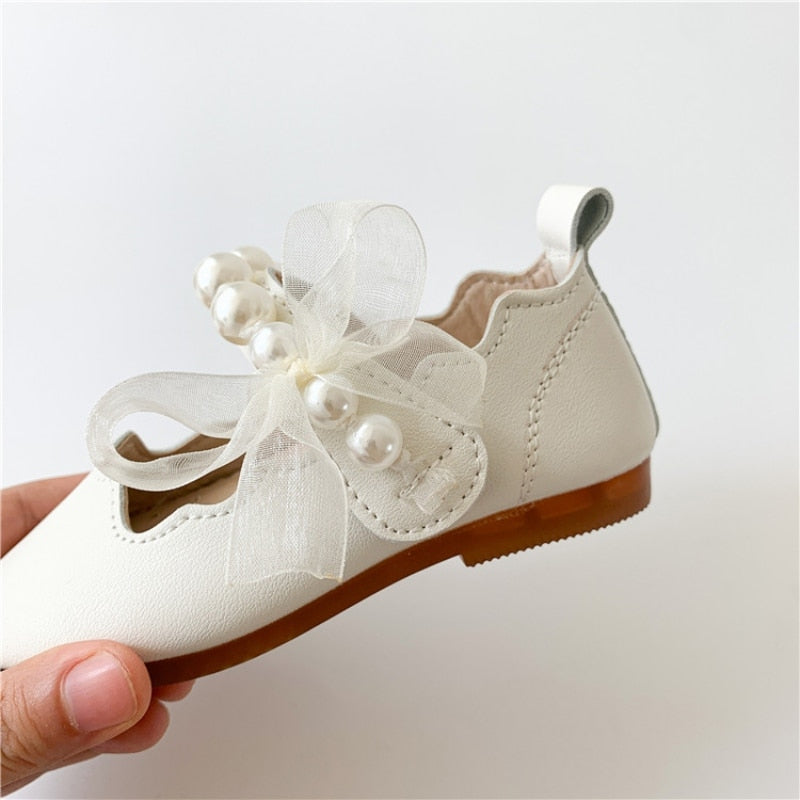 Single Princess Pearl Shallow Shoes