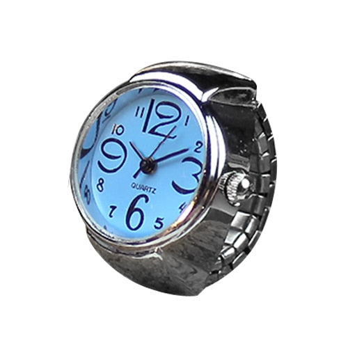 Fashion Couple Watch Ring Round Quartz Stainless Steel