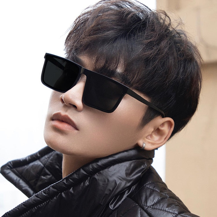 Anti-UV Sunglasses Concave Shape Long Frame Sunglasses