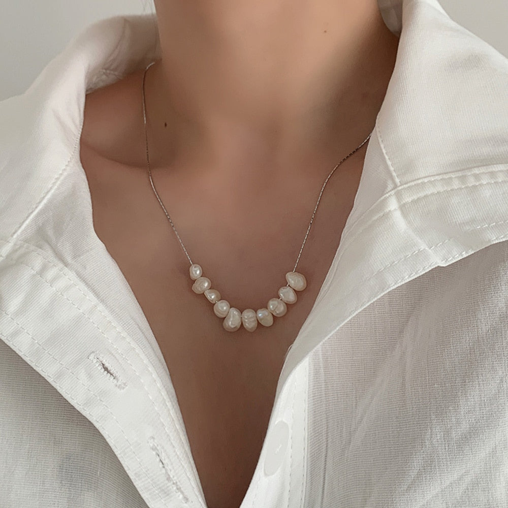 Minar Multiple French Pearl Necklace