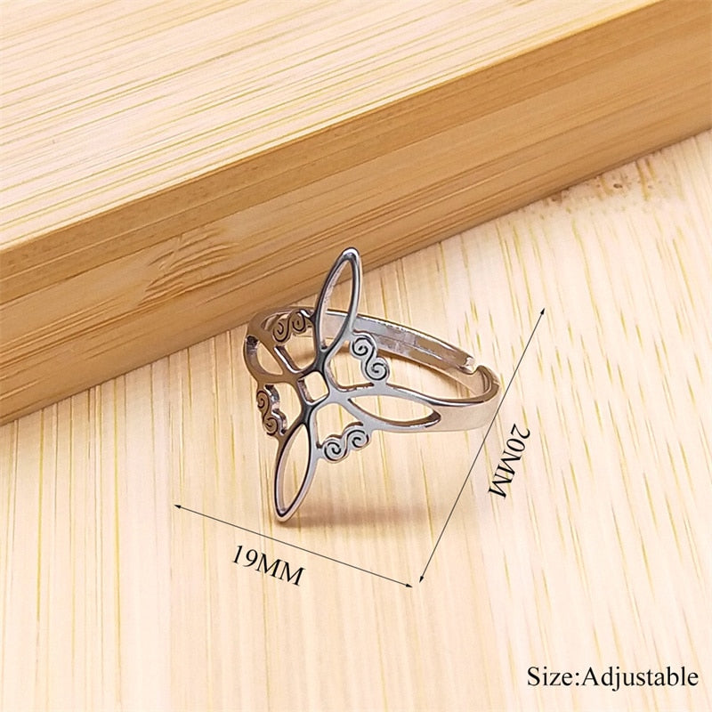 Witchcraft Stainless Steel Witch's Irish Knot Adjustable Ring