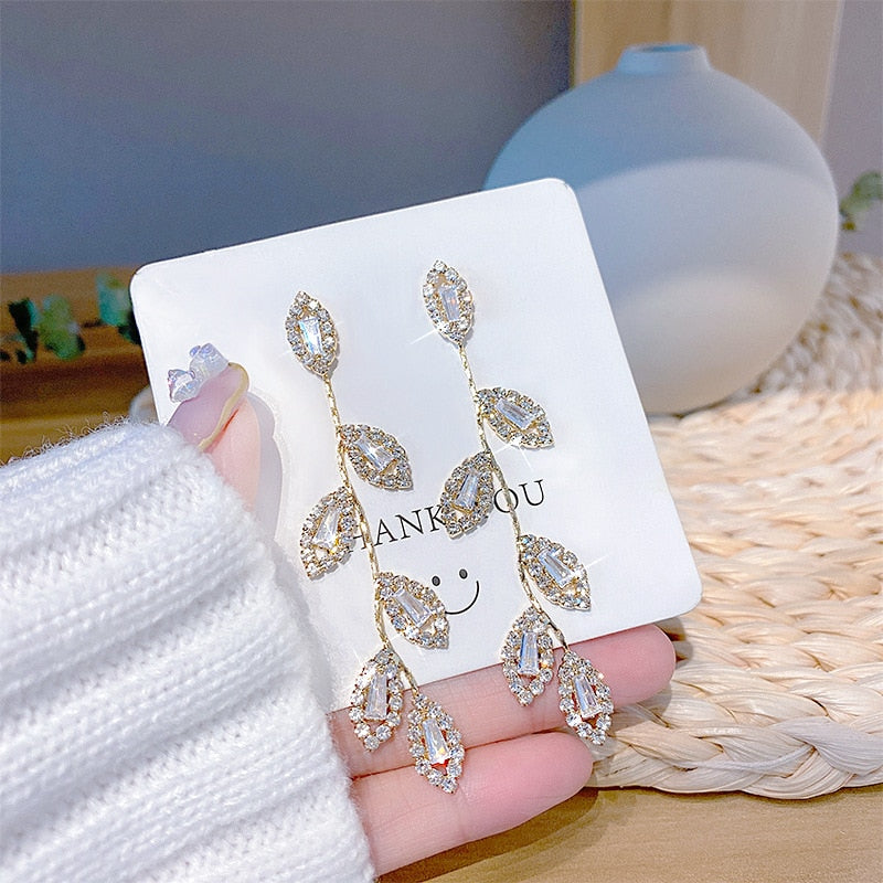 South Korea new flower tassel long earring