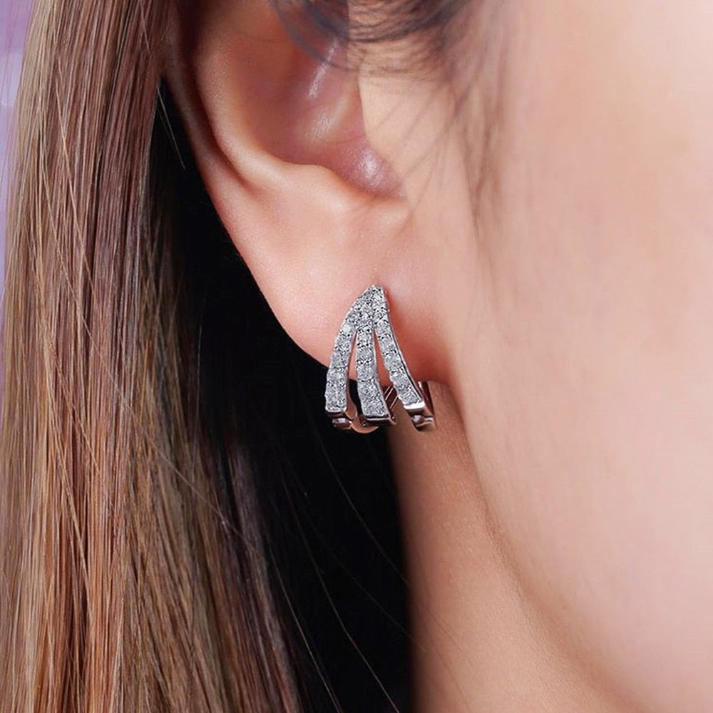 Huitan Crystal AAA CZ Stone Versatile Earrings