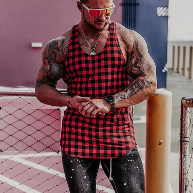 Lace Hollow Out Slim Fit Sleeveless Shirt