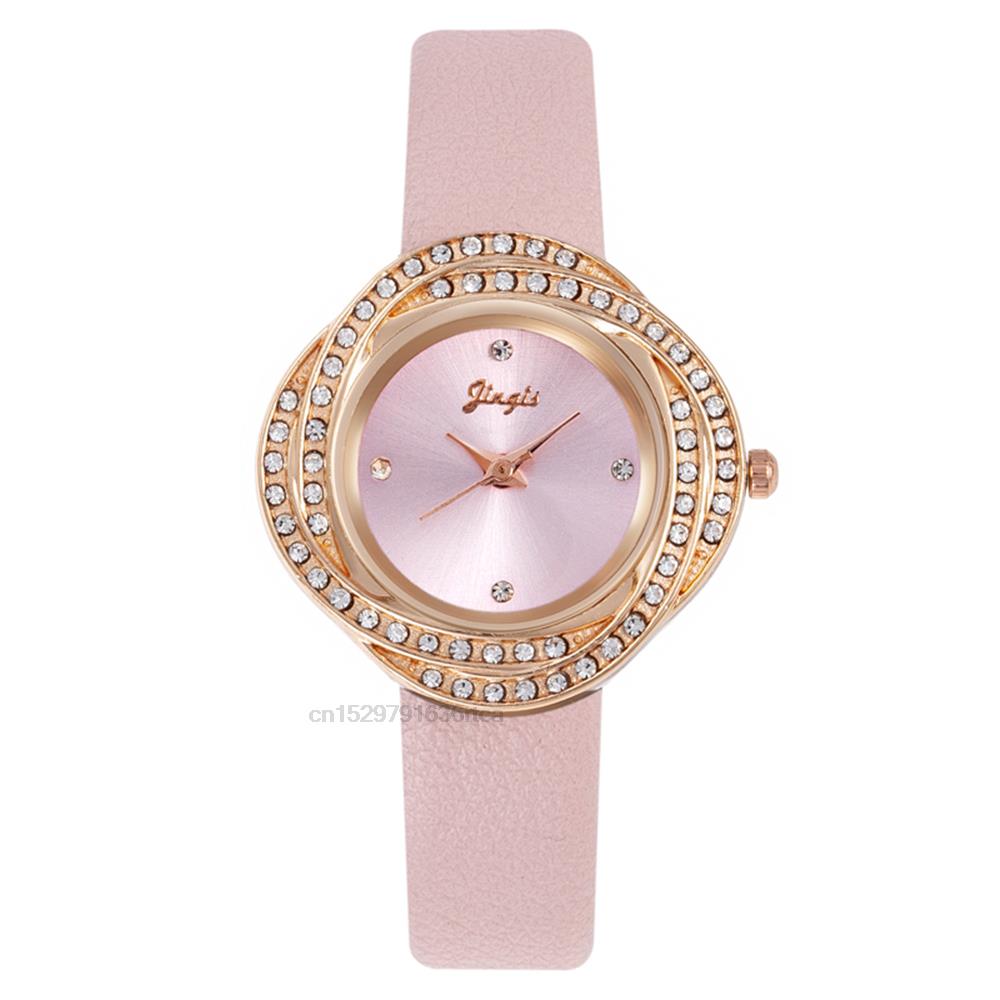 Luxury Fashion Irregular Rhinestone Quartz Clock Watch