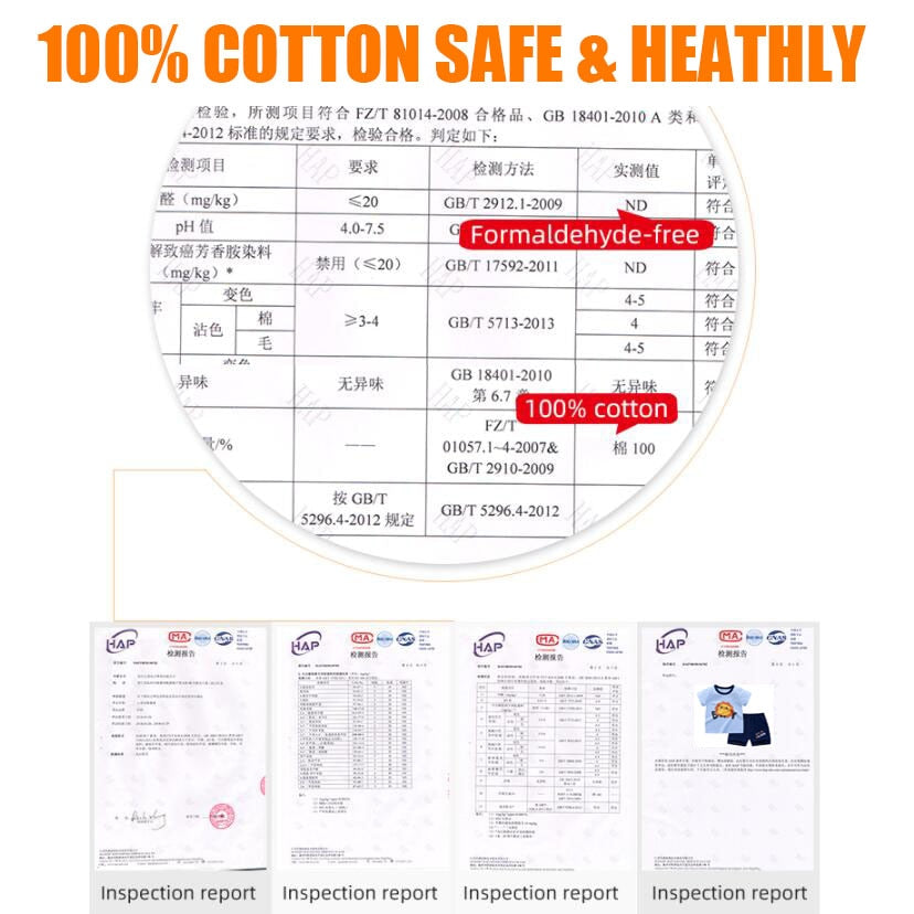 2PCS 100% Cotton Soft Summer Children Baby Cloths T-shirt