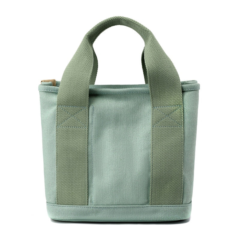 Small Bag With Zipper Shoulder Portable Thickened Canvas Bag