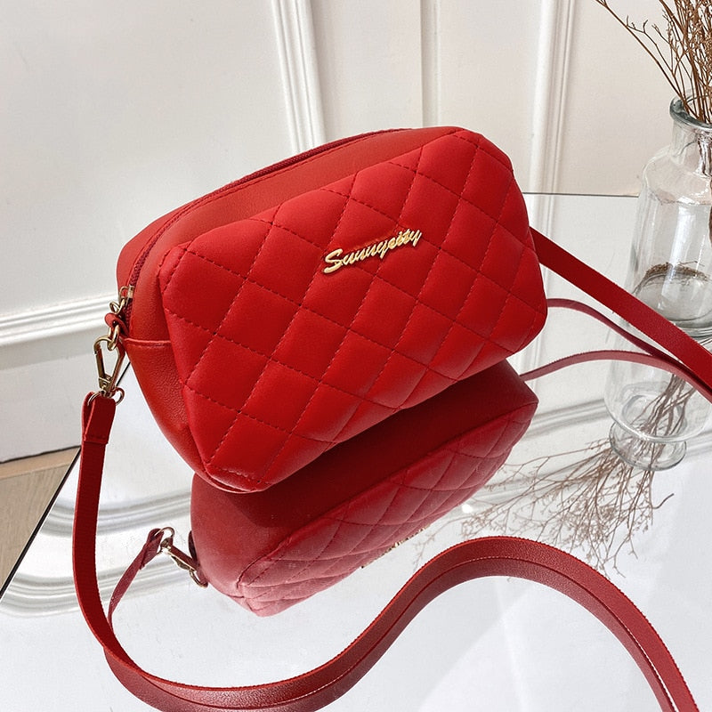 assel Trend Lingge Embroidery Camera Female Shoulder Bag