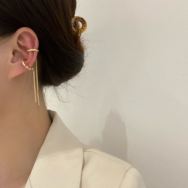 LATS Simple Non-Piercing Ear Cuff Earrings