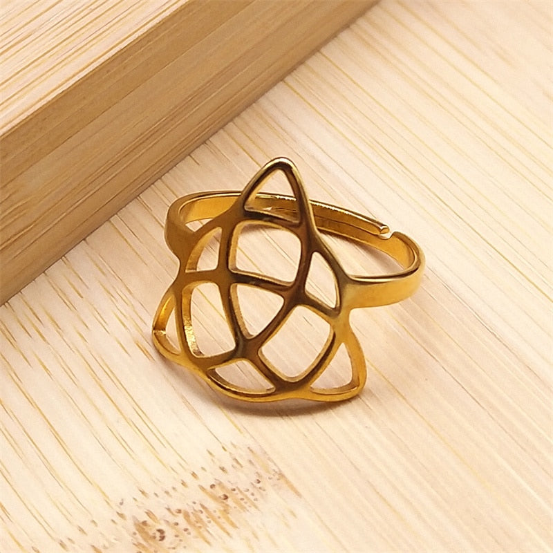 Witchcraft Stainless Steel Witch's Irish Knot Adjustable Ring