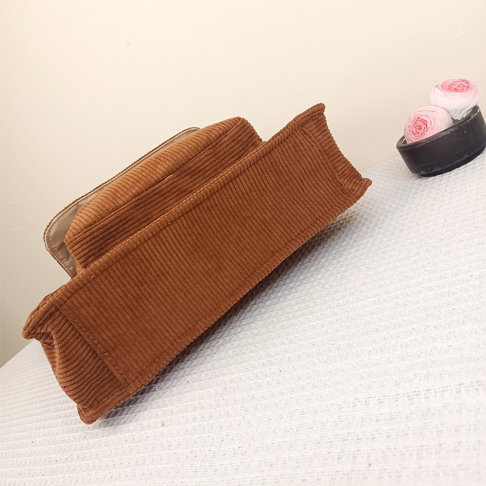 Corduroy Foldable Washable Canvas Crossbody Bag