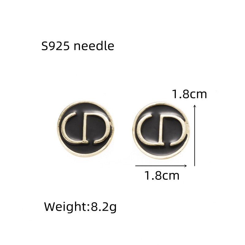 Big Black Flower Hanging Earrings For Women Exaggerated Rock Personality