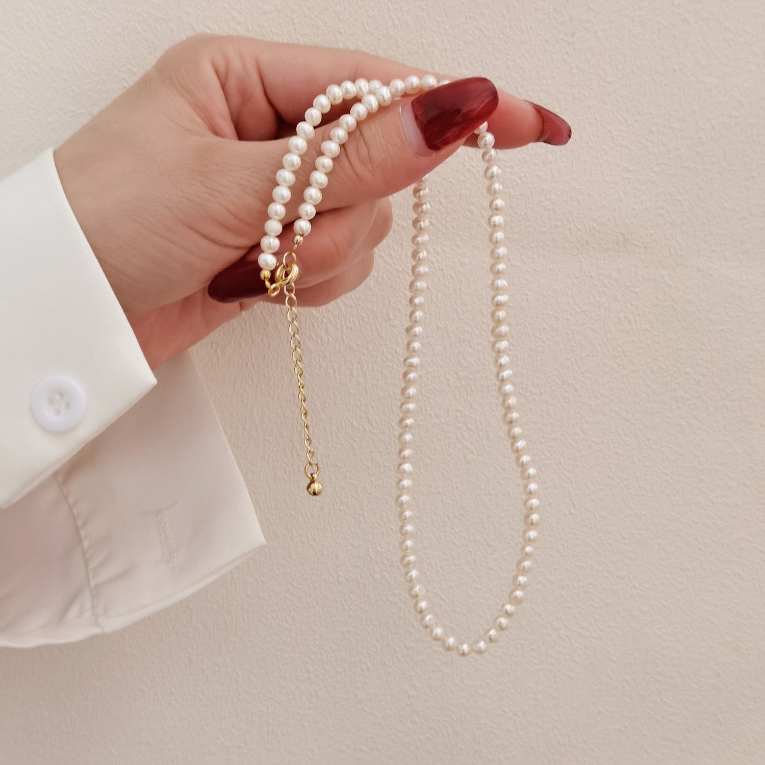 Minar Multiple French Pearl Necklace