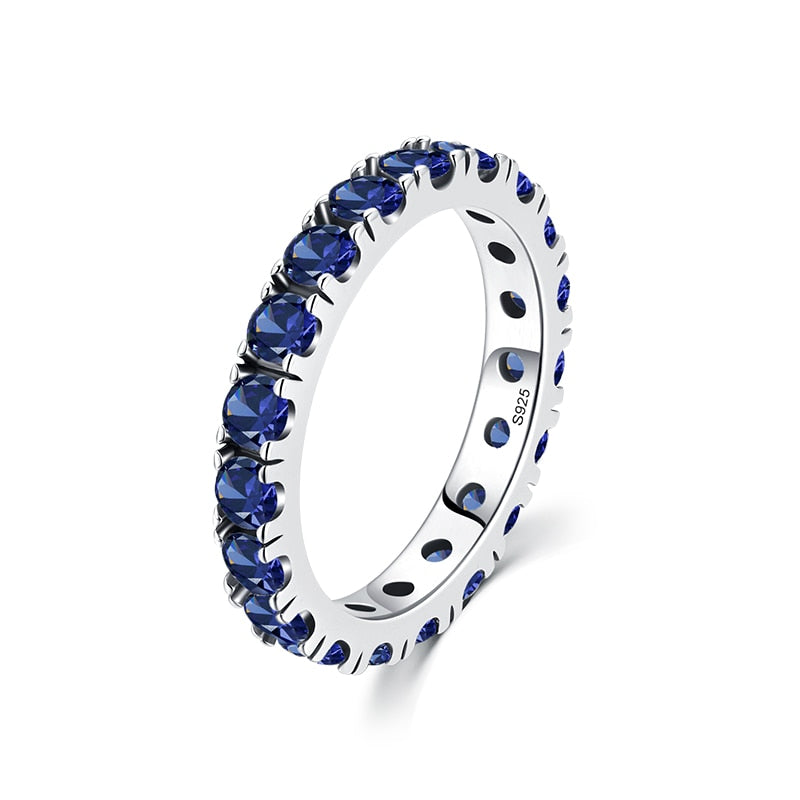 MODIAN Luxury Sparkling Blue Cubic Zirconia Ring