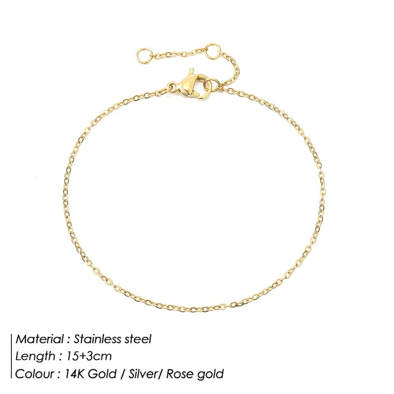 JUJIE 316L Stainless Steel Ball Chain Bracelet