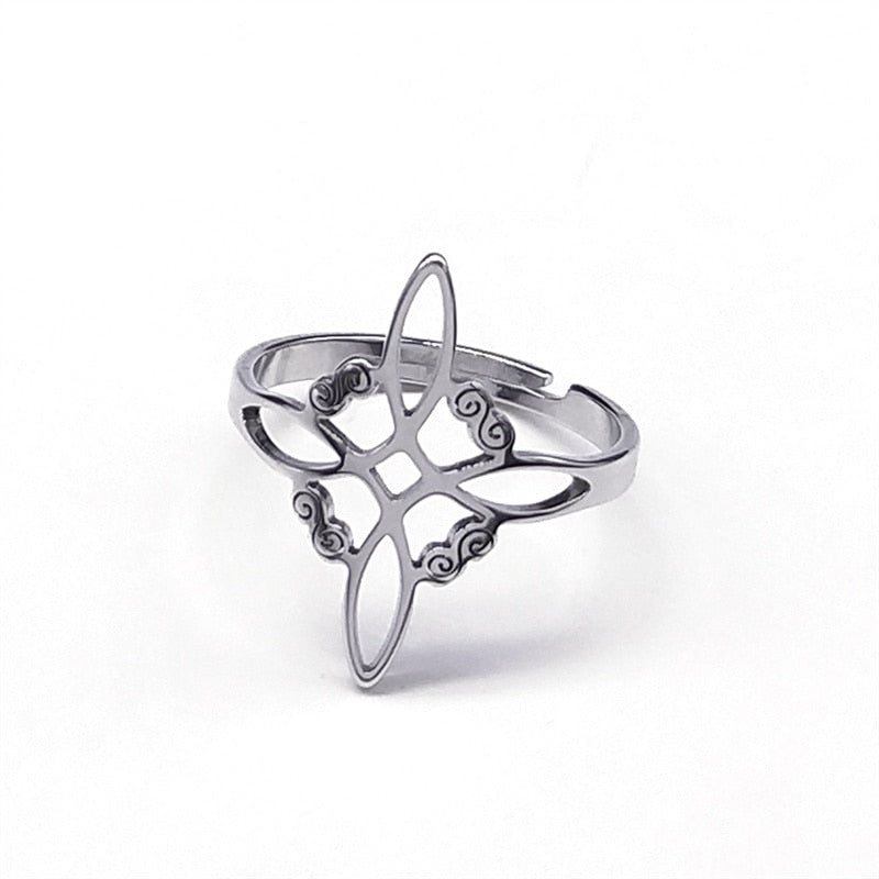Witchcraft Stainless Steel Witch's Irish Knot Adjustable Ring