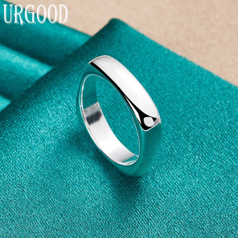 925 Sterling Silver Smooth Square Ring