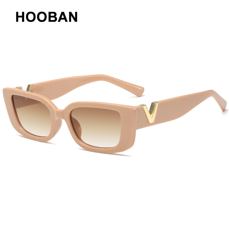 HOOBAN Luxury Fashion Cat Eye Classic Rectangle Sunglasses