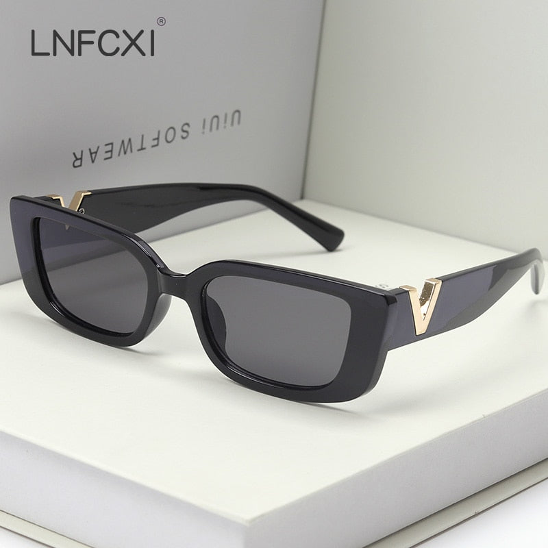 LNFCXI Luxury Retro Small Frame Cat Eye Sunglasses