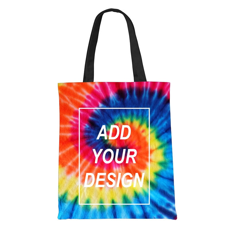 Custom Original Design White Zipper Unisex Canvas Bags