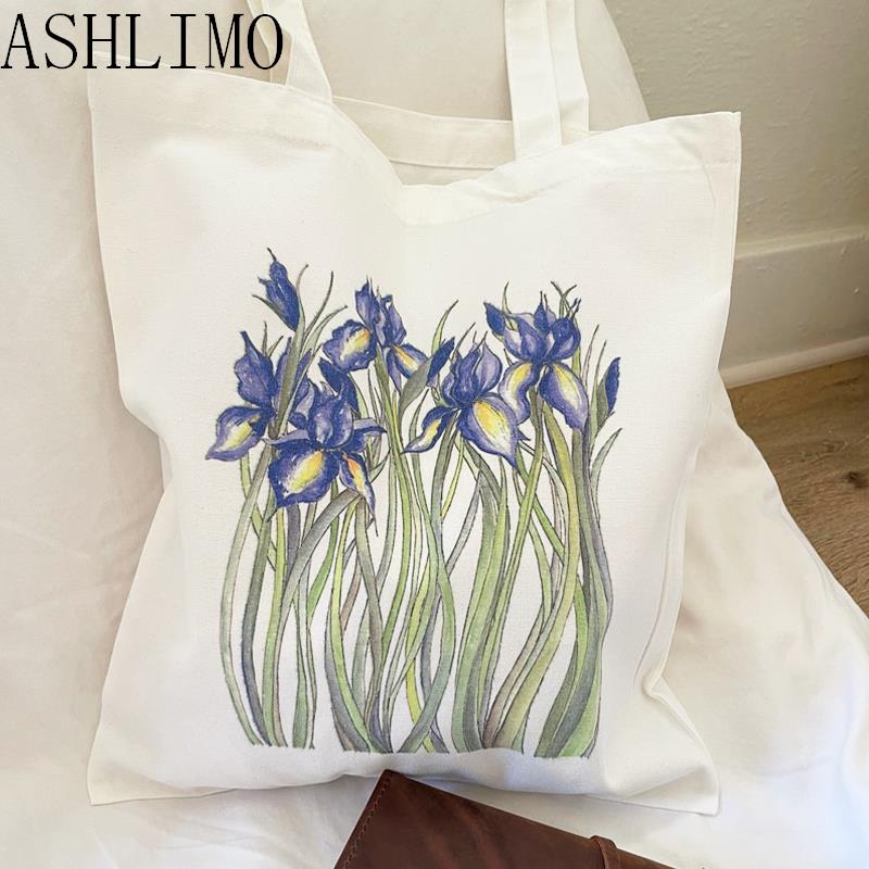 Floral Canvas Reusable Tote Bag