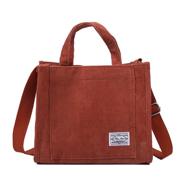 Corduroy Bag for Women Shopper Handbags