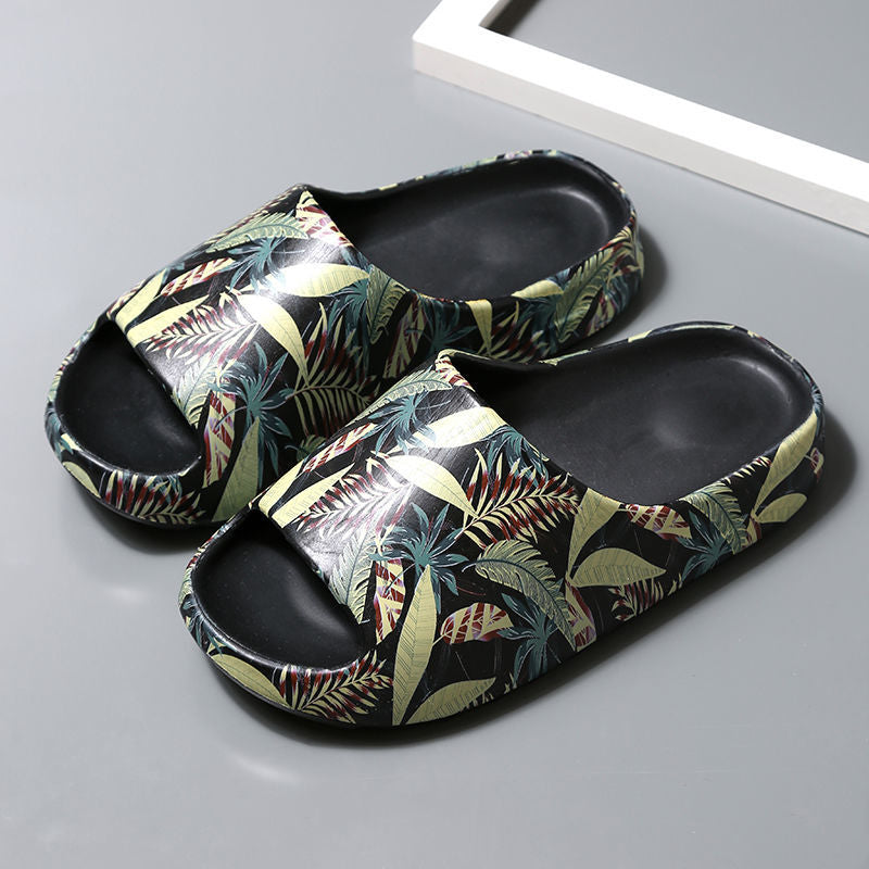 Thick Printed Graffiti Flip Flops Unisex
