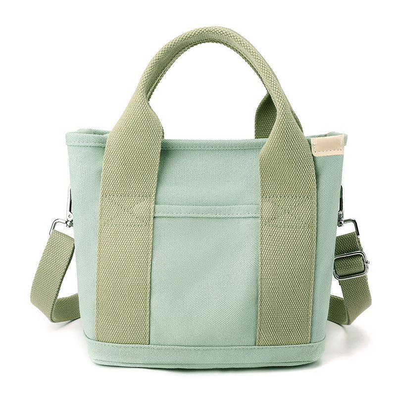 Small Bag With Zipper Shoulder Portable Thickened Canvas Bag