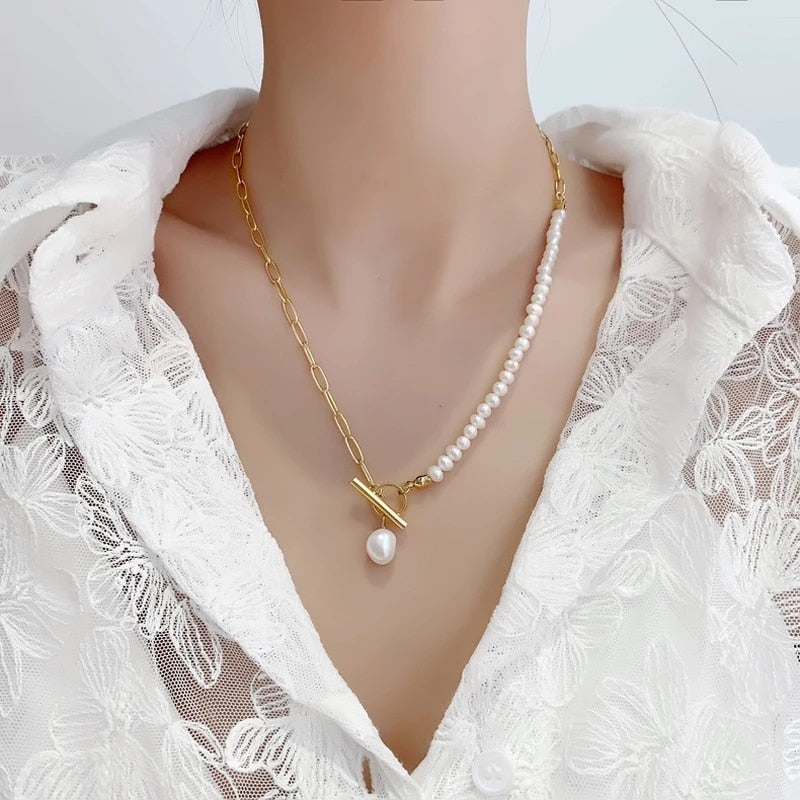 Minar Multiple French Pearl Necklace