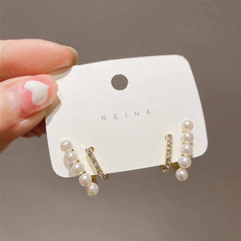 Korean Long Statement Geometric Triangle Tassel Dangle Drop Earrings