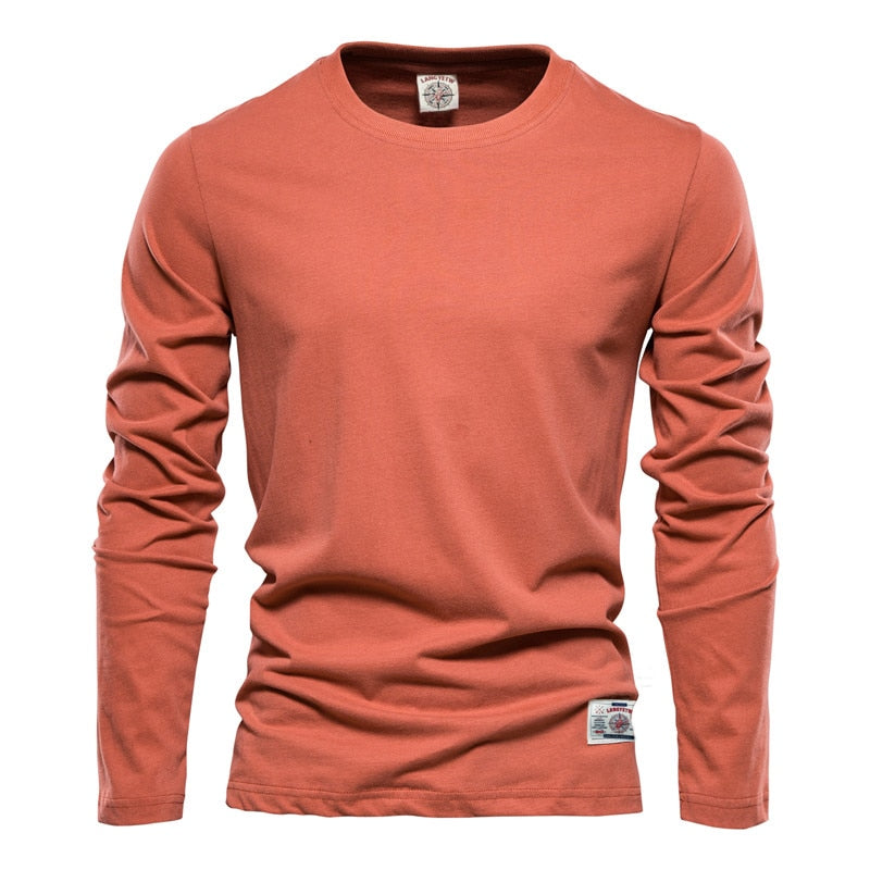 100% Cotton Long Sleeve T shirt For Men