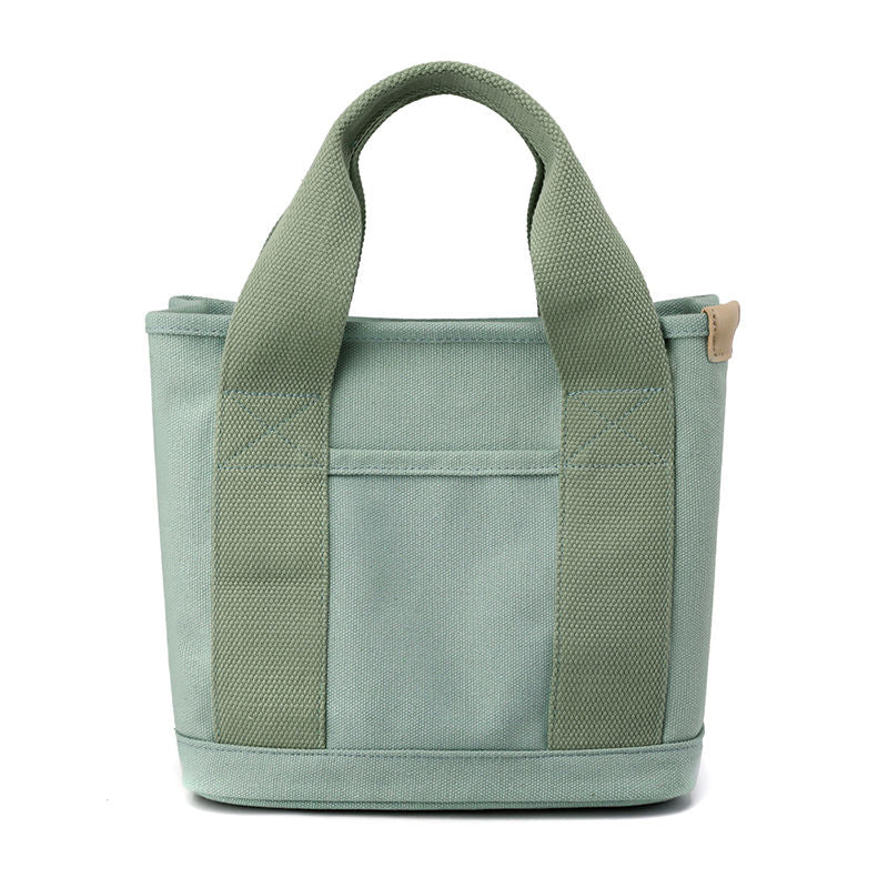 Small Bag With Zipper Shoulder Portable Thickened Canvas Bag