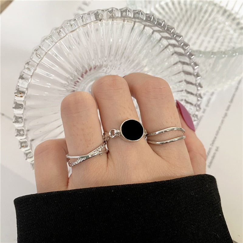 Vintage Geometric Retro Multi Knuckle Joint Finger Ring