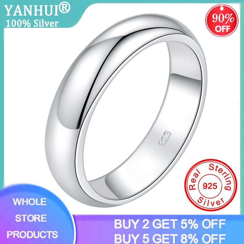 4mm Thin White Gold Color Tibetan Silver Ring