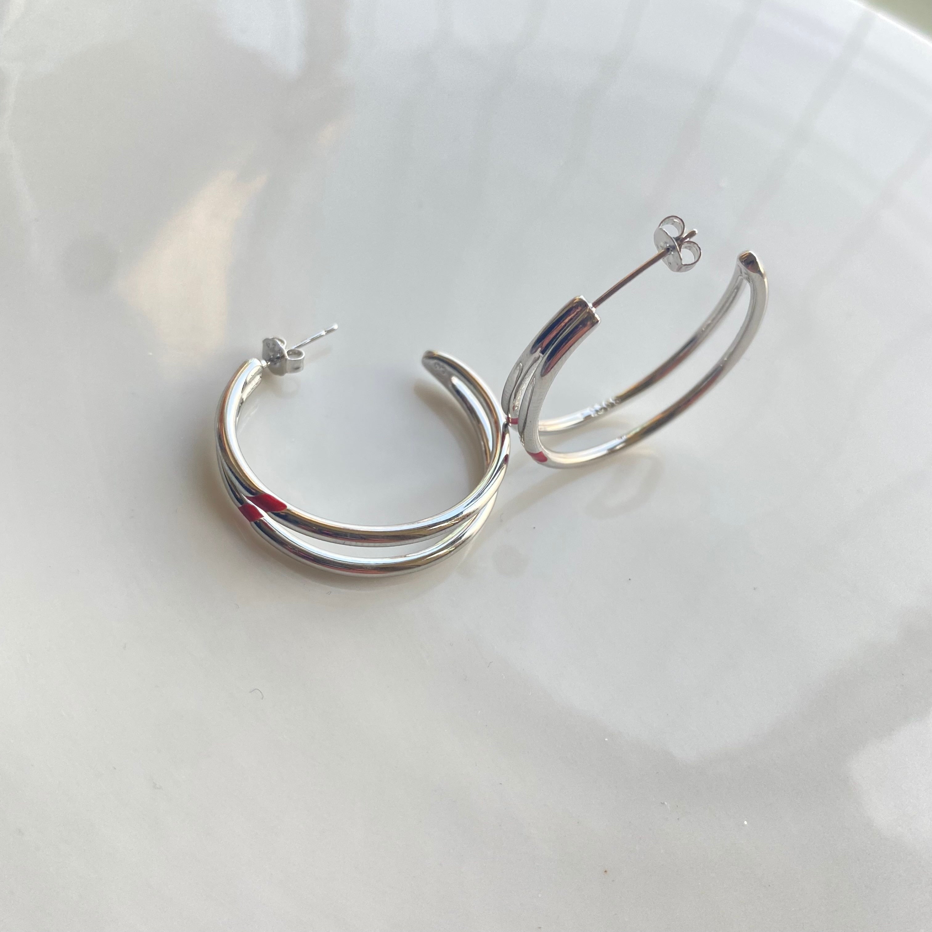 Moon Fashion Line Couple Earrings