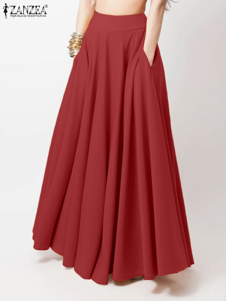 Casual Elegant A-line Party Beach Maxi Long Skirt